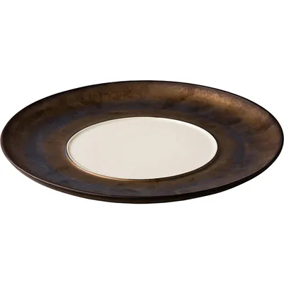 Тарелка «Ро дизайн бай кевала» керамика D=337,H=29мм коричнев.,белый, изображение 2