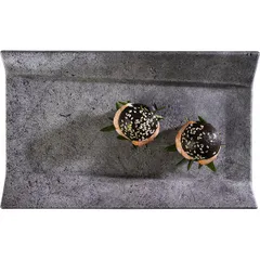 Поднос фуршетный «Элемент» для подачи GN 1/4 пластик ,H=35,L=265,B=162мм серый, изображение 3