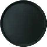 Поднос прорезиненный круглый «Проотель» пластик D=35,5см черный
