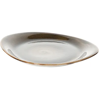 Тарелка «Крафт Браун» мелкая фарфор D=255,H=20,L=255,B=205мм коричнев., Цвет: Коричневый, Длина (мм): 255, изображение 2