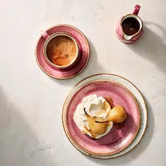 Блюдце «Крафт Распберри» фарфор D=110/40,H=13мм розов., изображение 3