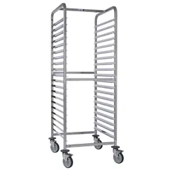 Trolley for gastronorm containers 2/1, 20 tiers  stainless steel , H=170, L=75, B=66 cm  silver.