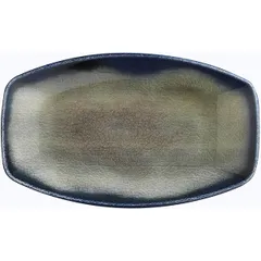 Dish “Nanocream Dark Blue” rectangular  porcelain , H=33, L=330, B=190mm  dark blue, green.