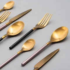 Ложка столовая «Дистрикт Пинк Голд Мэтт» сталь нерж. ,L=196,B=40мм золотой,розов., изображение 3