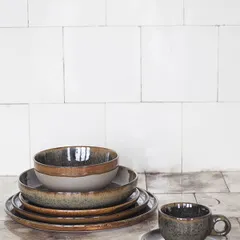 Салатник «Серфис» керамика 2,4л D=235,H=95мм коричнев., изображение 3