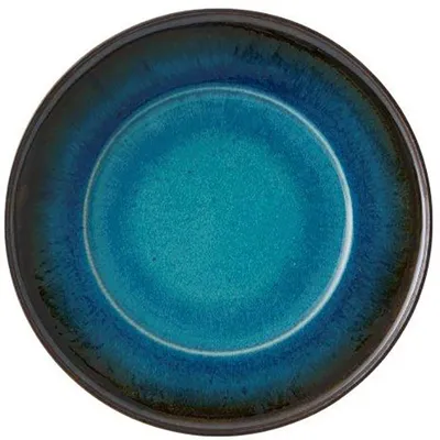 Тарелка керамика D=23см коричнев.,голуб.