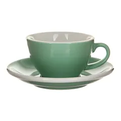 Кофейная пара «Эгг» фарфор 150мл D=90/145,H=50,L=110мм мятный