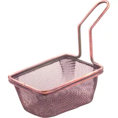 Basket for French fries “Prootel” antique copper  stainless steel , H=30, L=80, B=55mm  black