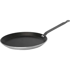 Pan for pancakes aluminium,teflon D=260,H=25,L=460mm black,silver.