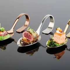 Ложка для комплимента сталь нерж. ,H=40,L=130,B=45мм металлич., изображение 3