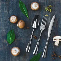 Нож столовый «Аркада» сталь нерж. ,L=235/123,B=4мм металлич., изображение 4