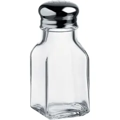 Солонка «Бэйзик» стекло,металл 100мл ,H=105,L=40,B=40мм прозр.
