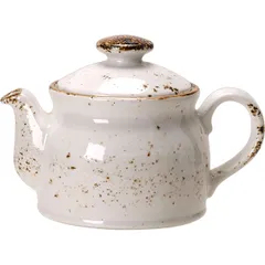 Чайник заварочный «Крафт Вайт» фарфор 425мл D=75,H=114,L=170мм белый,коричнев., изображение 2