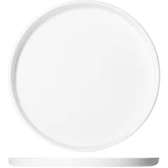 Round dish “Kunstwerk” with side  porcelain  D=20, H=2cm  white