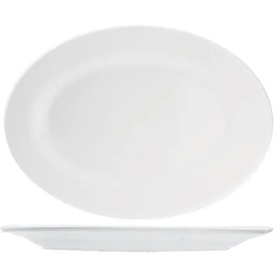 Блюдо «Кунстверк» овальное фарфор ,H=3,L=41,B=26см белый, Длина (мм): 410