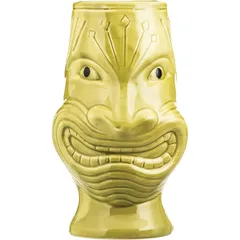 Glass for cocktails “Tiki” beige-green ceramics 450ml