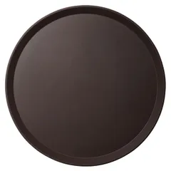 Поднос «Камтрид» прорезиненный круглый стеклопласт. D=40,5см коричнев.