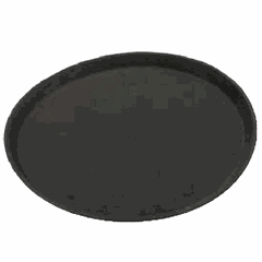 Rubberized round tray  polyprop.  D=41cm  black