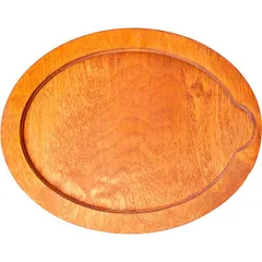 Oval stand. d/frying pan 4020192 wood ,H=2,L=39,B=30cm brown.