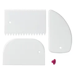 Набор шпателей кондитерских (3 шт.) нейлон белый