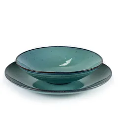 Тарелка глубокая «Аква» керамика D=23,H=6см бирюз., изображение 3