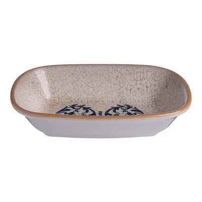 Салатник «Виенто» прямоугольный фарфор 275мл ,H=40,L=170,B=115мм белый,синий