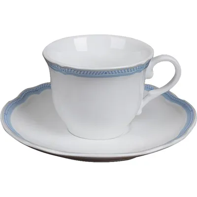 Чашка чайная «Опера Аида» фарфор 230мл D=93,H=70мм белый,голуб., изображение 2