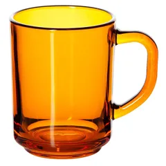 Mug “Enjoy” glass 250ml orange.