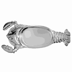 Блюдо для подачи для омаров сталь нерж. ,H=18,L=580,B=290мм металлич.