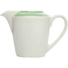 Milk jug “Rio Green”  porcelain  142 ml , H=8, L=13 cm  white, green.