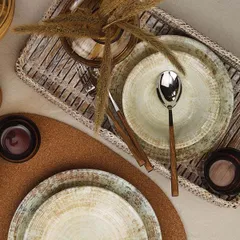 Тарелка «Нанокрем Бейж» мелкая фарфор D=230,H=25мм бежев., изображение 4