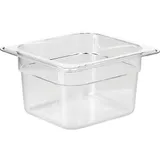 Gastronorm container (1/6)  polycarbonate  1.5 l , H=10, L=17.6, B=16.2 cm  transparent.