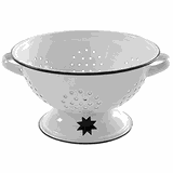 Дуршлаг на подставке эмалиров.сталь D=22,H=13см