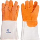 Перчатки д/кондитера t=300C(пара) кожа ,L=43,B=19см серый,оранжев.