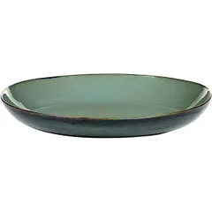 Deep dish ceramics D=355,H=80mm gray,blue