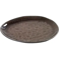 Тарелка «Пьюр» овальная керамика ,L=28,B=24см коричнев., изображение 4