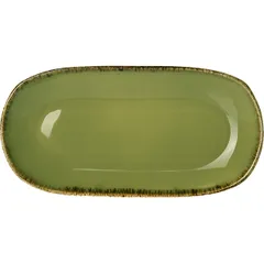 Блюдо «Террамеса Олива» овальное фарфор ,H=20,L=255,B=130мм олив.