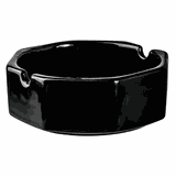 Пепельница «Кунстверк» 8-гранная фарфор D=84,H=30мм черный