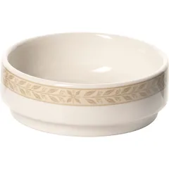 Салатник «Антуанетт» фарфор 60мл D=75,H=25мм белый,олив.