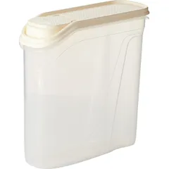 Емкость для сыпучих продуктов с крышкой полипроп. 2л ,H=210,L=220,B=75мм прозр.,бежев.