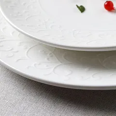 Тарелка «Жасмин» мелкая фарфор D=16см белый, изображение 2