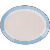 Блюдо «Рио Блю» овальное фарфор ,L=30,5,B=24см белый,синий