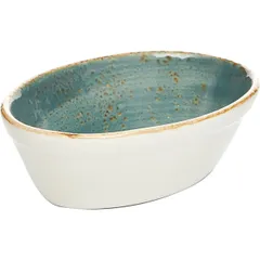 Oval baking dish “Kraft Blue”  porcelain  370 ml , H=55, L=155, B=105mm  blue