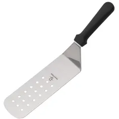 The blade is curved. for grill perforated  stainless steel, plastic , L=37/21, B=7cm  metallic, black