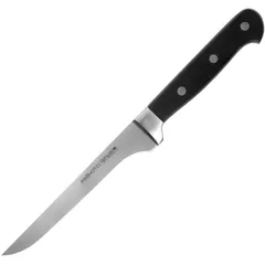 Нож для обвалки мяса «Проотель» сталь нерж.,пластик ,L=285/155,B=15мм черный,металлич.