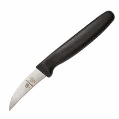 Нож для чистки овощей сталь нерж.,пластик ,L=9см черный,металлич.
