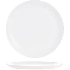 Plate "Evolutions White" small glass D=27cm white