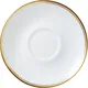 Набор посуды «Беништ Голд» чайник, чашка и блюдце[3шт] кост.фарф. белый,золотой, изображение 5