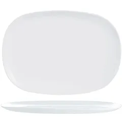 Dish "Evolutions White" rectangular  glass , L=34, B=24cm  white