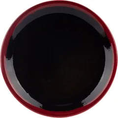 Plate “Koto Red” small  porcelain  D=15cm  black, red